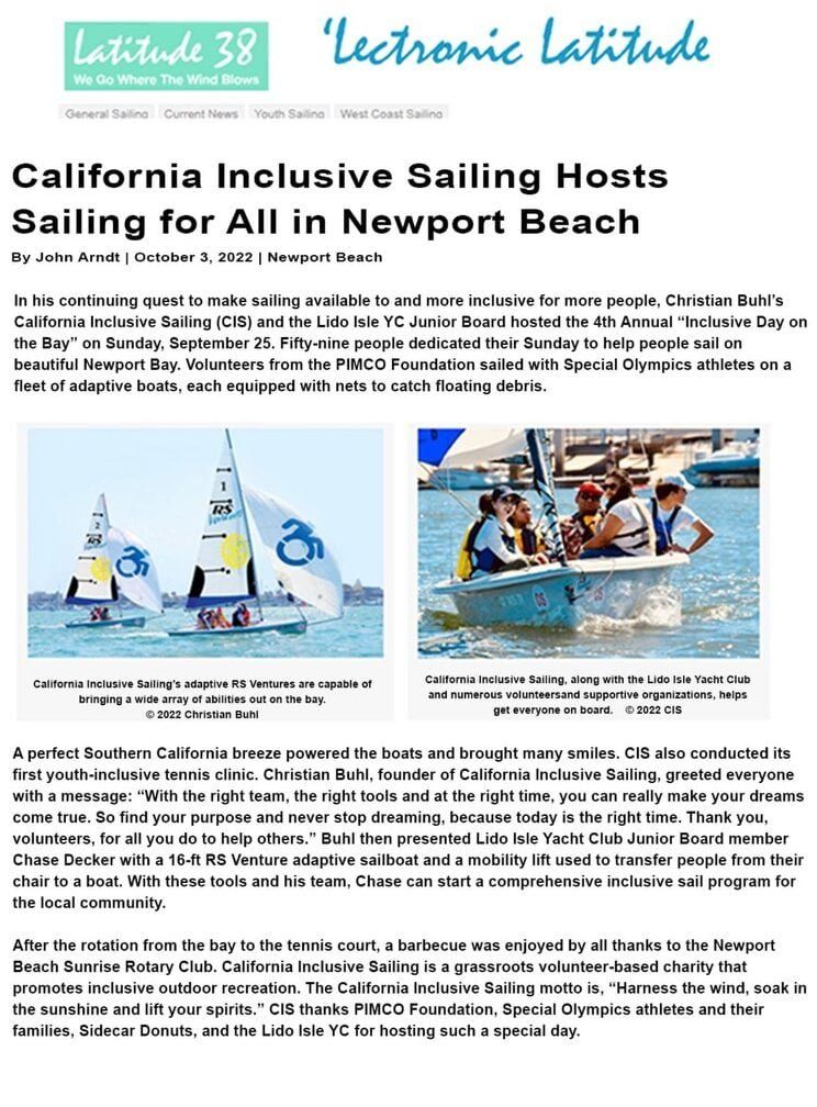 California Inclusive Sailing